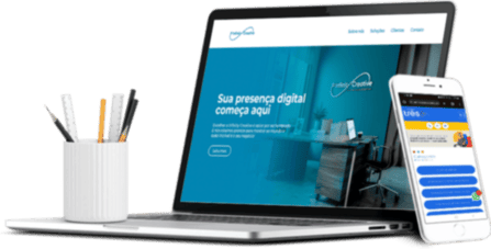 Tela de computado com a Infinity Creative